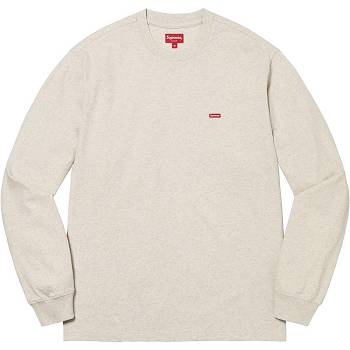 Beige Supreme Small Box L/S Tee Sweaters | ZA343LH