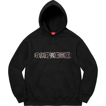 Black Supreme Beaded Hooded Sweatshirts | ZA275EX