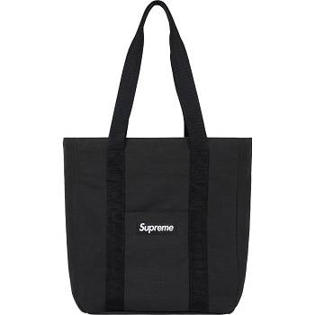 Black Supreme Canvas Tote Bags | ZA167NB