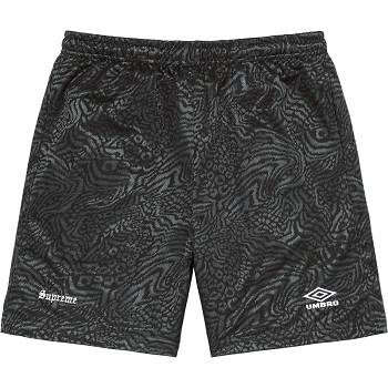 Black Supreme Jacquard Animal Print Soccer Shorts | ZA361AP