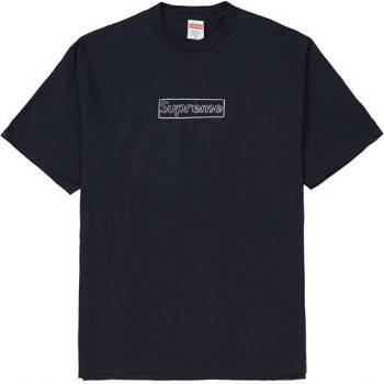 Black Supreme KAWS Chalk Box Logo T Shirts | ZA198RW