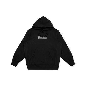 Black Supreme Kaws Chalk Logo Hoodie | ZA478BC