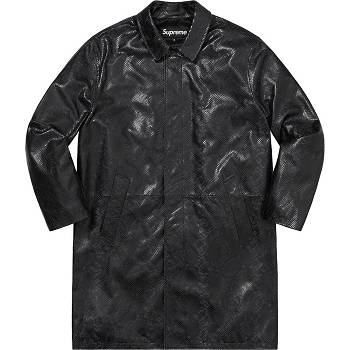 Black Supreme Leather Snake Trench Jackets | ZA453NB