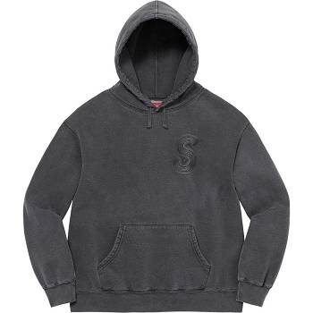 Black Supreme Overdyed S Logo Hooded Sweatshirts | ZA278YU