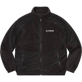 Black Supreme Racing Fleece Jackets | ZA444HK