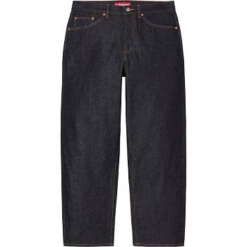 Black Supreme Rigid Baggy Jean Pants | ZA427NB