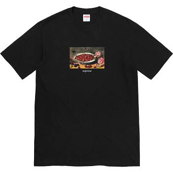 Black Supreme Strawberries Tee T Shirts | ZA248WY
