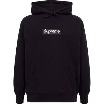Black Supreme White Logo Hoodie | ZA461UT