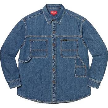 Blue Supreme Denim Painter Shirts | ZA391GL