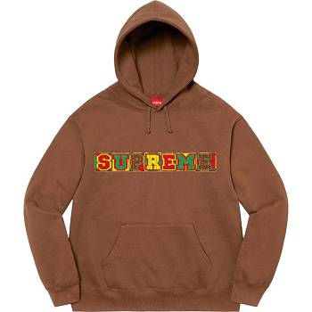 Brown Supreme Beaded Hooded Sweatshirts | ZA273QZ