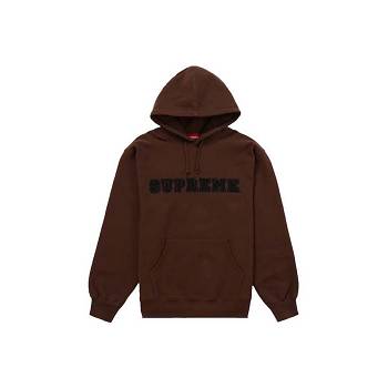 Brown Supreme Lace Hooded Sweatshirts | ZA266ZG