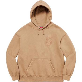 Brown Supreme Overdyed S Logo Hooded Sweatshirts | ZA277TV