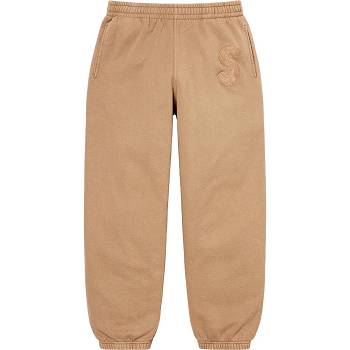 Brown Supreme Overdyed S Logo Sweatpant Pants | ZA405EX
