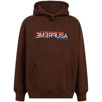Brown Supreme USA Hoodie | ZA462IS