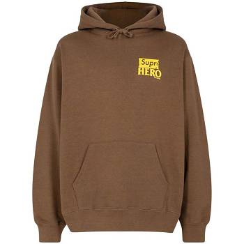 Brown Supreme X Antihero Hoodie | ZA460YU