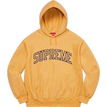 Gold Supreme Glitter Arc Hooded Sweatshirts | ZA297NB