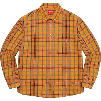 Gold Supreme Pullover Plaid Flannel Shirts | ZA377QZ