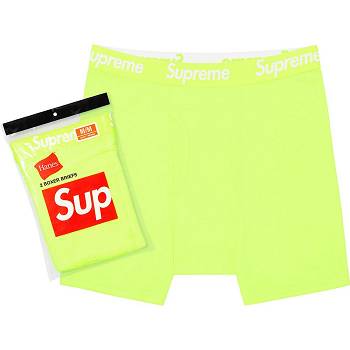 Green Supreme Hanes® Boxer Briefs (2 Pack) Underwear | ZA100PQ