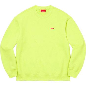 Green Supreme Small Box Crewneck Sweatshirts | ZA281OR