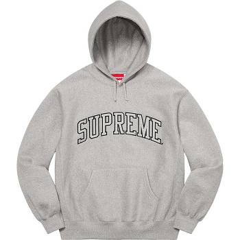 Grey Supreme Glitter Arc Hooded Sweatshirts | ZA299QZ