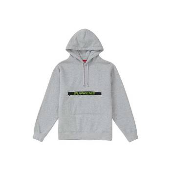 Grey Supreme Zip Pouch Hooded Sweatshirts | ZA253UT
