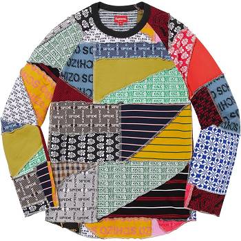 Multicolor Supreme Patchwork Jacquard L/S Top Sweaters | ZA324MA