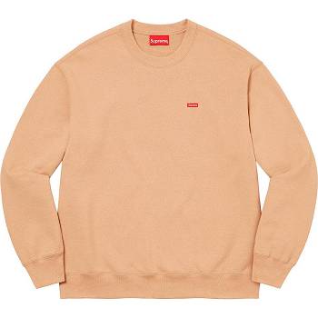 Orange Supreme Small Box Crewneck Sweatshirts | ZA285DN