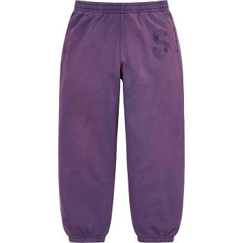 Purple Supreme Overdyed S Logo Sweatpant Pants | ZA401NB