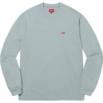 Turquoise Supreme Small Box L/S Tee Sweaters | ZA345XF