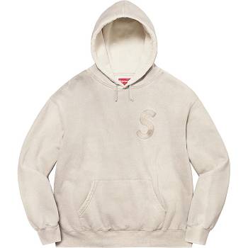 White Supreme Overdyed S Logo Hooded Sweatshirts | ZA279UT
