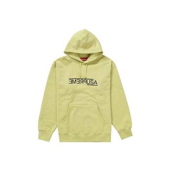 Yellow Supreme USA Hooded Sweatshirts | ZA255OR